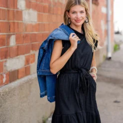 Woven Textured Ruffle Trim Tie Dress 39 Woven Textured Ruffle Trim Tie Dress -Women's Clothing Store untitled 2 527