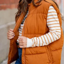 Relaxed Fit Puffer Vest -Women's Clothing Store untitled 2 530