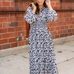 Azalea Ruffle Bottom Midi Dress -Women's Clothing Store untitled 2 551