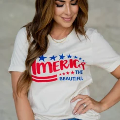 America The Beautiful Graphic Tee 9 America The Beautiful Graphic Tee -Women's Clothing Store untitled 2 86