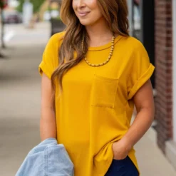 Pocket Accented Cuffed Sleeve Tee 22 Pocket Accented Cuffed Sleeve Tee -Women's Clothing Store untitled 2046 a5d43774 cf19 41ce a4ae db10bd942eca