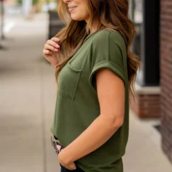 Pocket Accented Cuffed Sleeve Tee 27 Pocket Accented Cuffed Sleeve Tee -Women's Clothing Store untitled 2088 9253d01a a23c 41cc 9785 875fab019257