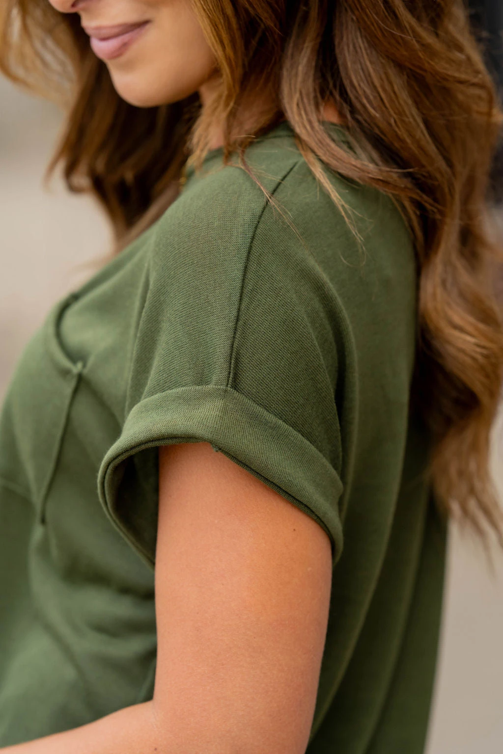 Pocket Accented Cuffed Sleeve Tee 13 Pocket Accented Cuffed Sleeve Tee - Image 13