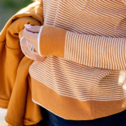 Textured Stripes Pocket Sweater -Women's Clothing Store untitled 2215 d1b74342 8eeb 444c be43 b9b167ab4b72