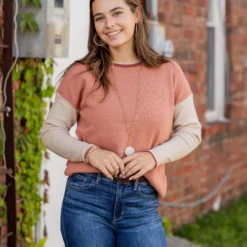 Tri Color Thermal Sweater Tee -Women's Clothing Store untitled 2261 050307ad 5ecc 4670 a9da ac2bdb07d821