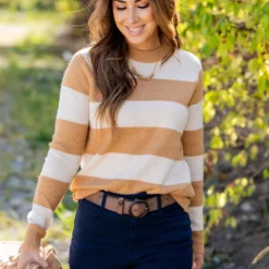 Simple Thick Striped Sweater -Women's Clothing Store untitled 2263 8ec244a5 4fe3 4fd9 b144 6486c6016051