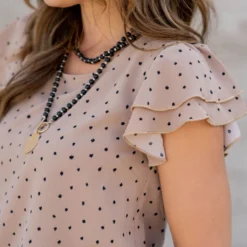 Polka Dottie Double Flutter Blouse -Women's Clothing Store untitled 2263 a15d802a 5e82 41e8 88d5 0496f033ad60