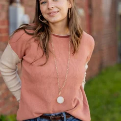 Tri Color Thermal Sweater Tee -Women's Clothing Store untitled 2263 ca839374 c609 40da 83a2 23b7ec77ca98