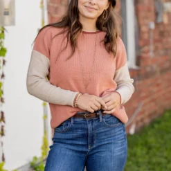 Tri Color Thermal Sweater Tee -Women's Clothing Store untitled 2268 888260bf b027 4ea3 b09a 1e98ba515c91