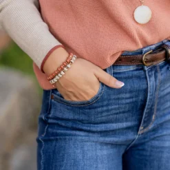 Tri Color Thermal Sweater Tee -Women's Clothing Store untitled 2271