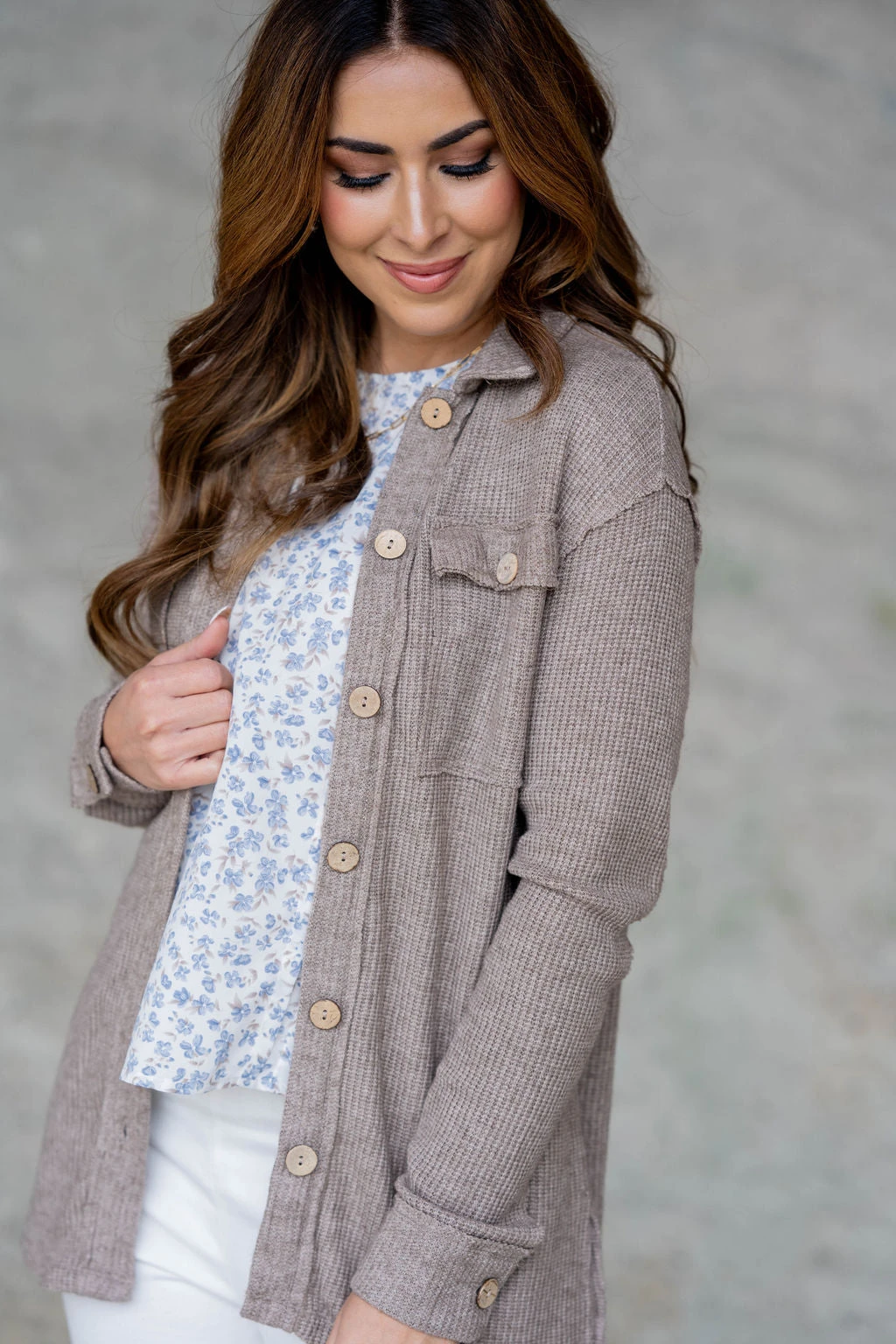 Raw Edge Thermal Shacket 6 Raw Edge Thermal Shacket - Image 6