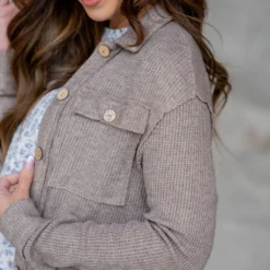 Raw Edge Thermal Shacket 27 Raw Edge Thermal Shacket -Women's Clothing Store untitled 2282