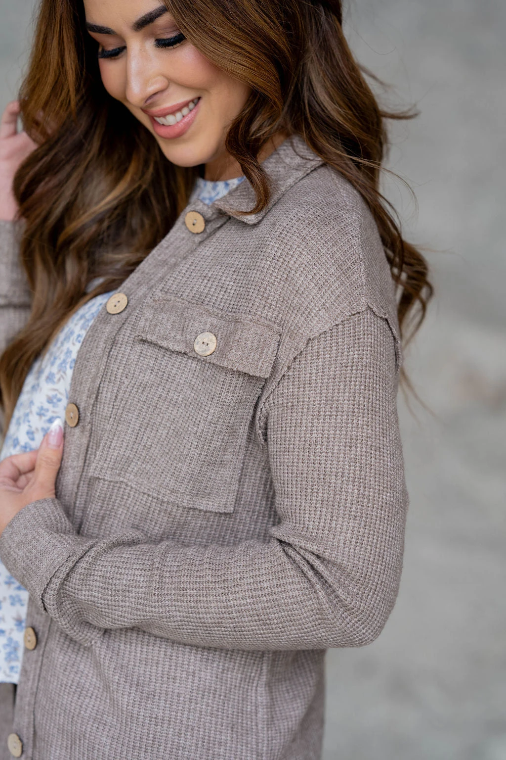 Raw Edge Thermal Shacket 8 Raw Edge Thermal Shacket - Image 8