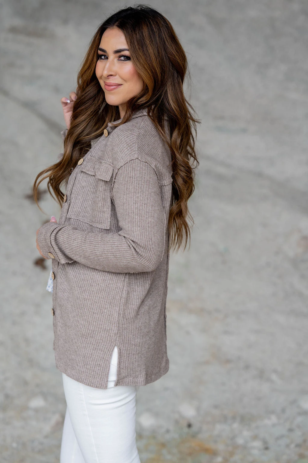 Raw Edge Thermal Shacket 9 Raw Edge Thermal Shacket - Image 9