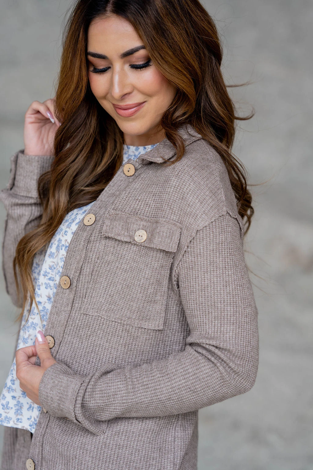 Raw Edge Thermal Shacket 10 Raw Edge Thermal Shacket - Image 10