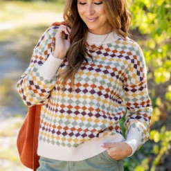 Diamond Stripes Sweater
