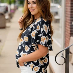 Floating Blooms Relaxed Sleeve Tee 26 Floating Blooms Relaxed Sleeve Tee -Women's Clothing Store untitled 2402