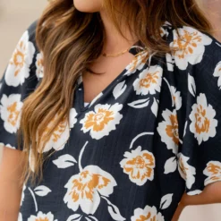 Floating Blooms Relaxed Sleeve Tee 28 Floating Blooms Relaxed Sleeve Tee -Women's Clothing Store untitled 2410