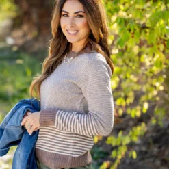 Various Textured Stripes Sweater -Women's Clothing Store untitled 2430 67acec69 400e 4b31 b1c8 23cb21717e7a