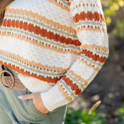 Chic Striped Woven Sweater -Women's Clothing Store untitled 2447 50757602 2d4b 463a 97b4 a447901daeab