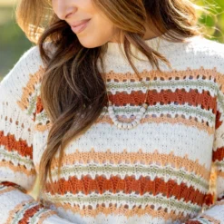 Chic Striped Woven Sweater -Women's Clothing Store untitled 2449 74645f45 6bf0 474d b584 a902cc1b9c98