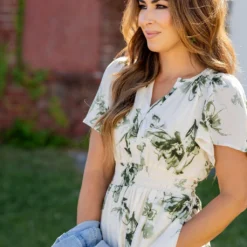 Painted Floral Tiered Maxi Dress -Women's Clothing Store untitled 2477 8a5ffa58 c19d 4252 9a84 c31f822335df