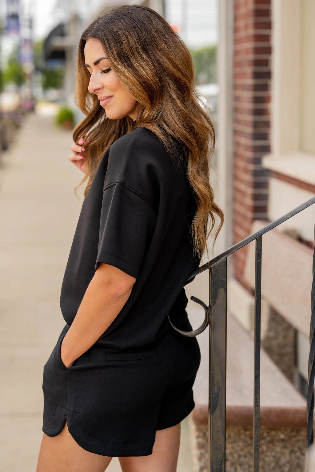 Relaxed Mock Neck Tee 7 Relaxed Mock Neck Tee - Image 7