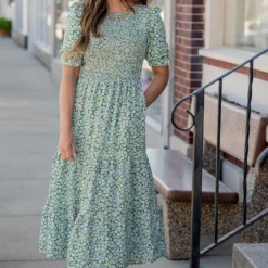 Daisies Ruched Top Midi Dress 32 Daisies Ruched Top Midi Dress -Women's Clothing Store untitled 2481