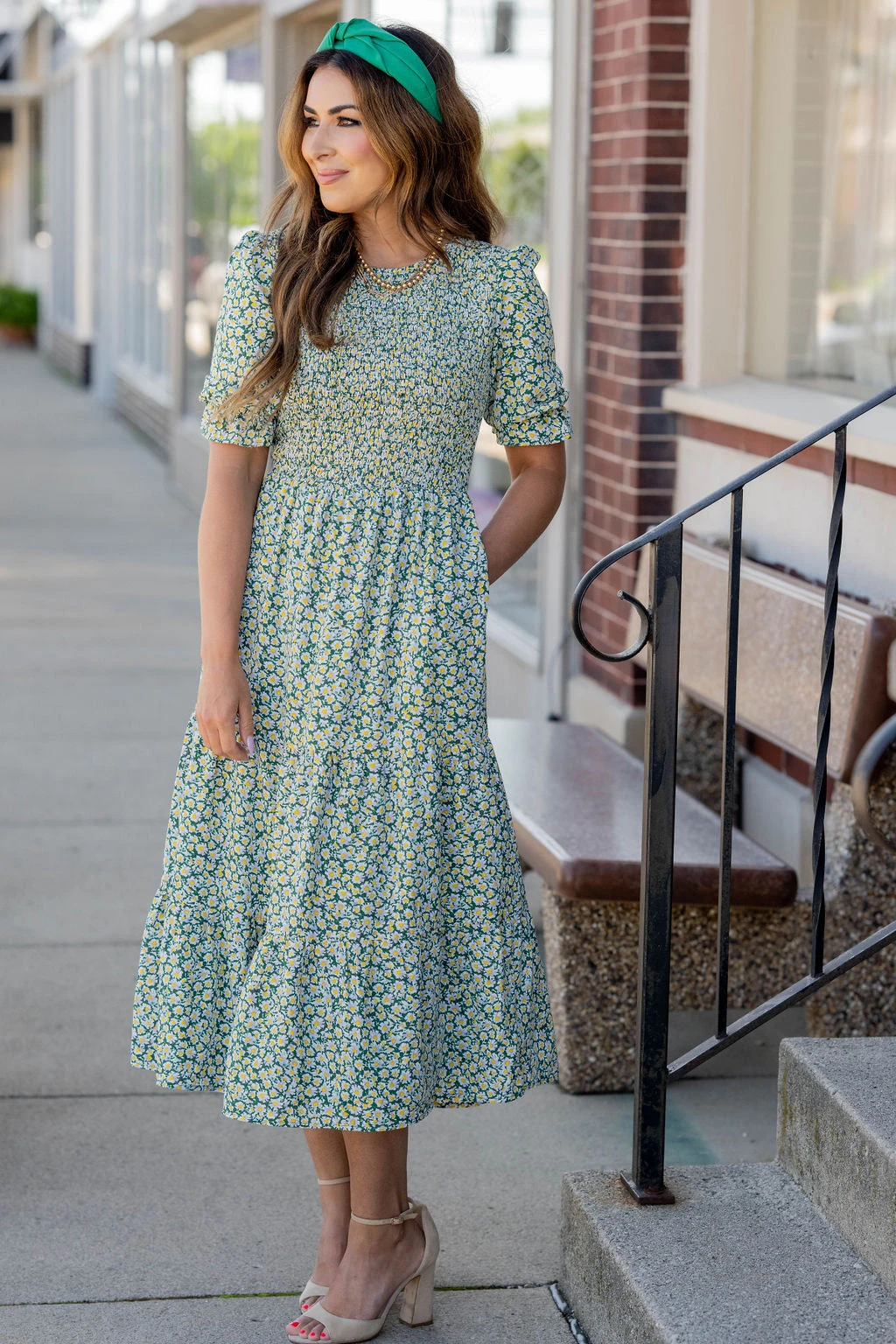 Daisies Ruched Top Midi Dress 13 Daisies Ruched Top Midi Dress - Image 13