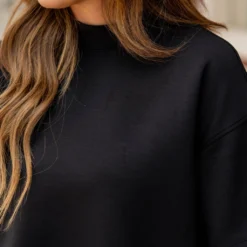 Relaxed Mock Neck Tee 24 Relaxed Mock Neck Tee -Women's Clothing Store untitled 2484