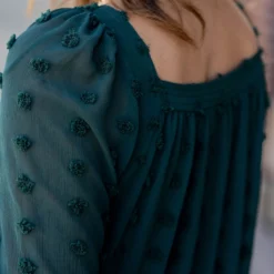 Textured Dot Tiered Half Sleeve Dress -Women's Clothing Store untitled 2501