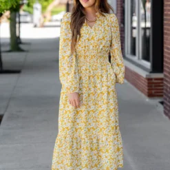 Azalea Ruffle Bottom Midi Dress -Women's Clothing Store untitled 2519 a09bbb95 2da7 4be4 b405 805df62e976e