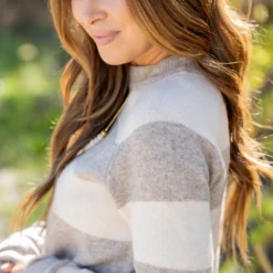 Simple Thick Striped Sweater -Women's Clothing Store untitled 2524