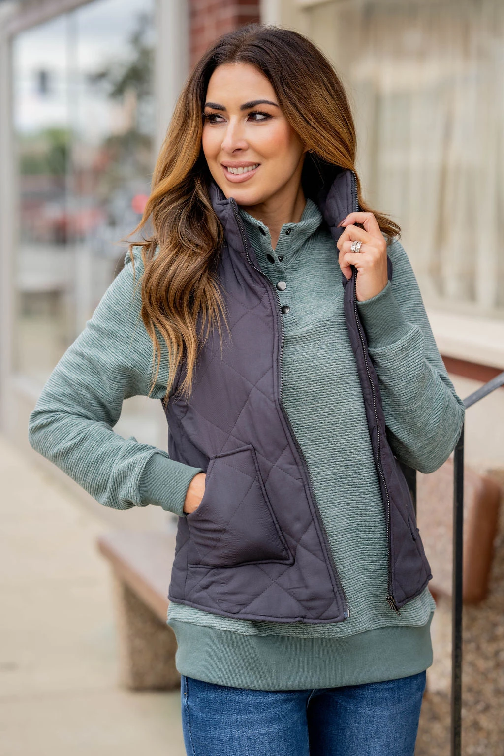 Quilted Puffer Vest 2 Quilted Puffer Vest - Image 2