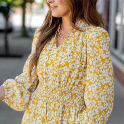 Azalea Ruffle Bottom Midi Dress -Women's Clothing Store untitled 2525