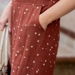 Spotted Tie Strap Jumpsuit -Women's Clothing Store untitled 2527