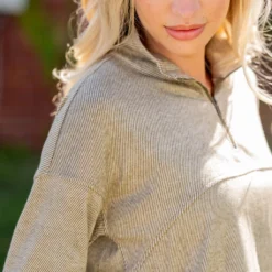 Corded Quarter Zip Pullover Sweatshirt -Women's Clothing Store untitled 2531 0b91a072 a90b 4dcd 9a7e dcc60472935d