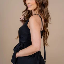 Side Tie V-Neck Jumpsuit -Women's Clothing Store untitled 2547