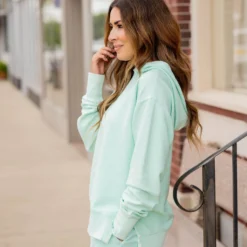 Ribbed Side Slit Hooded Sweatshirt 31 Ribbed Side Slit Hooded Sweatshirt -Women's Clothing Store untitled 2548