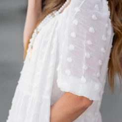 Textured Dot Tiered Half Sleeve Dress -Women's Clothing Store untitled 2561 c032d28e 495b 4c72 8682 2a60dbaa5f7e