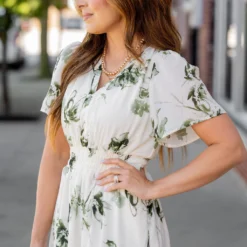 Painted Floral Tiered Maxi Dress -Women's Clothing Store untitled 2575