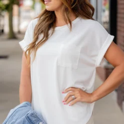 Pocket Accented Cuffed Sleeve Tee 32 Pocket Accented Cuffed Sleeve Tee -Women's Clothing Store untitled 2577 c508f81c 6bac 4e36 9f8e 54f44c349736