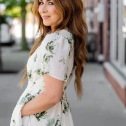 Painted Floral Tiered Maxi Dress -Women's Clothing Store untitled 2589