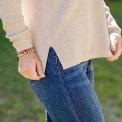 Waffled Mid Seam V Sweater -Women's Clothing Store untitled 2622 bc9ae2e8 7821 4114 b0db 98364664f5e3