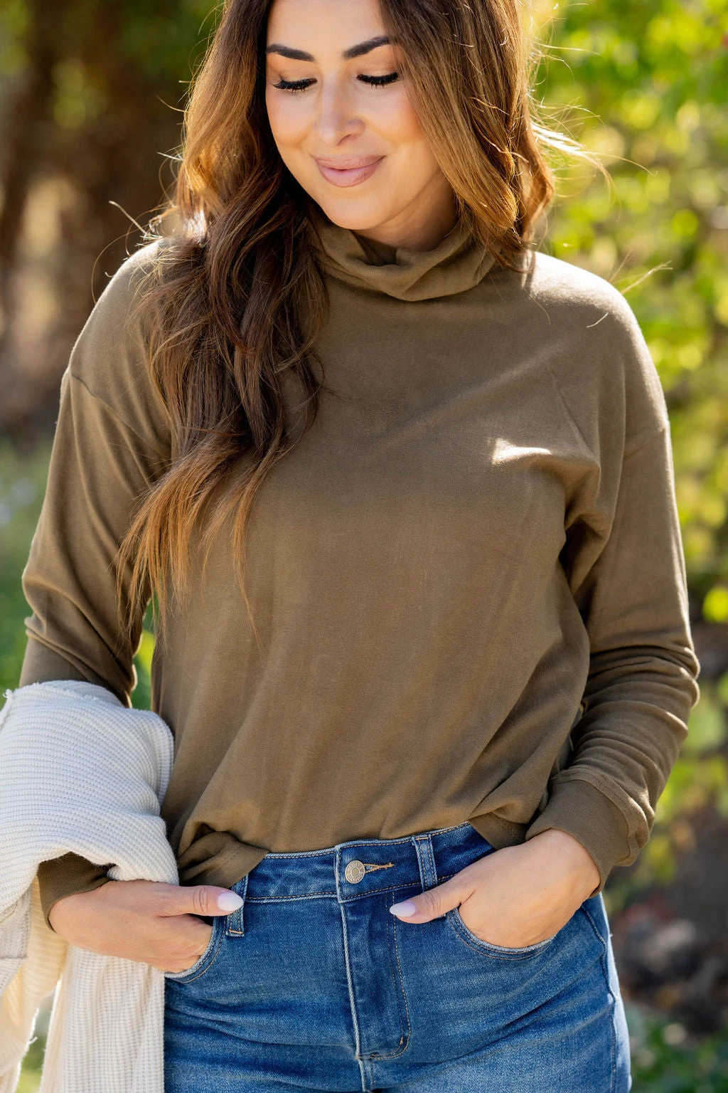 Simple So Soft Cowl Neck Sweater Tee 4 Simple So Soft Cowl Neck Sweater Tee - Image 4
