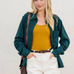 Braided Single Pocket Shacket -Women's Clothing Store untitled 2681