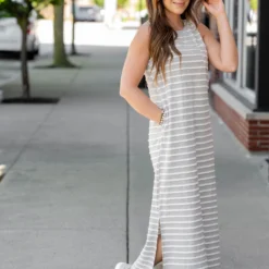 Scalloped Stripes Side Slit Maxi Dress -Women's Clothing Store untitled 2689 951a1db3 c9f1 4fe3 ad32 f9e36a689c9a