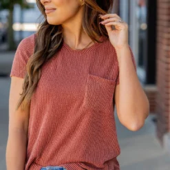 Ribbed Pocket Tee -Women's Clothing Store untitled 2717 132ab5ca 3d19 4f7d be4b 57efcc532399 451358