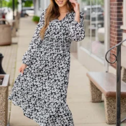 Azalea Ruffle Bottom Midi Dress -Women's Clothing Store untitled 2726 9d206860 cf53 497f 83bd a779ec318d0f