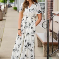 Painted Floral Tiered Maxi Dress -Women's Clothing Store untitled 2751 33aeae34 b1ba 4b55 a142 ac08f9ad75b9